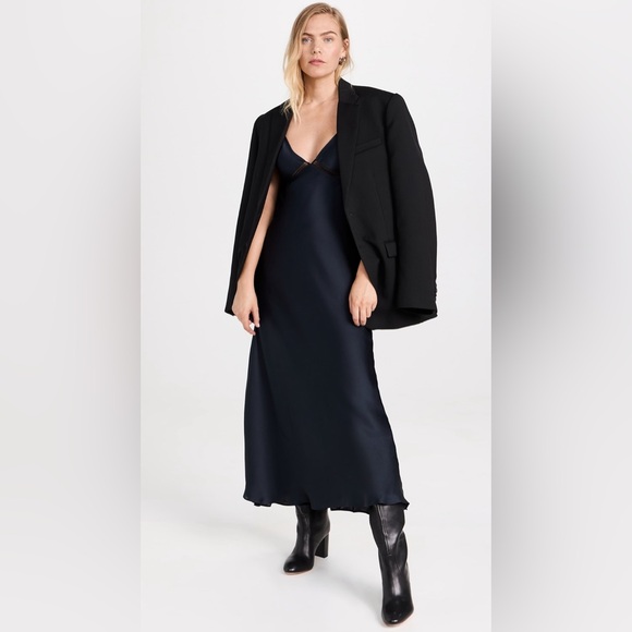 NWT Favorite Daughter Blackberry Dress in Navy Embroidered Maxi Slip Dress - Picture 10 of 16